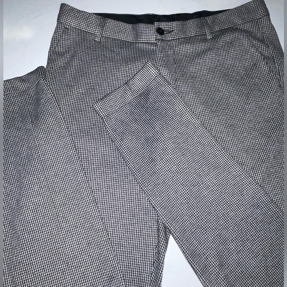 Zara Pants Zara Mens Size 3 Black And White Tapered Leg Dress Pants